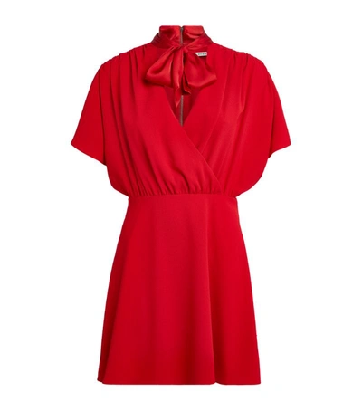 Shop Alice And Olivia Perkins Draped Tie-neck Dress