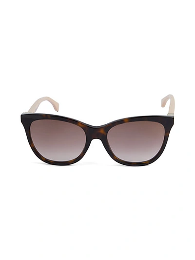 Shop Fendi Women's 55mm Cat Eye Sunglasses In Tortoise