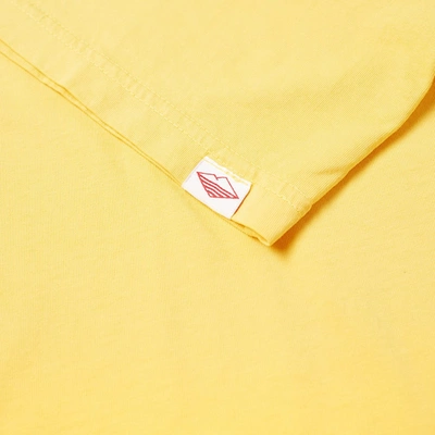 Shop Battenwear Long Sleeve Basic Pocket Tee In Yellow
