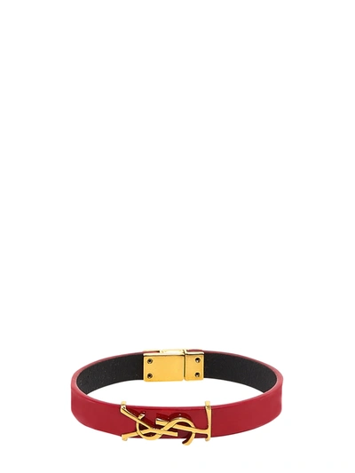 Shop Saint Laurent Bracelet In Red