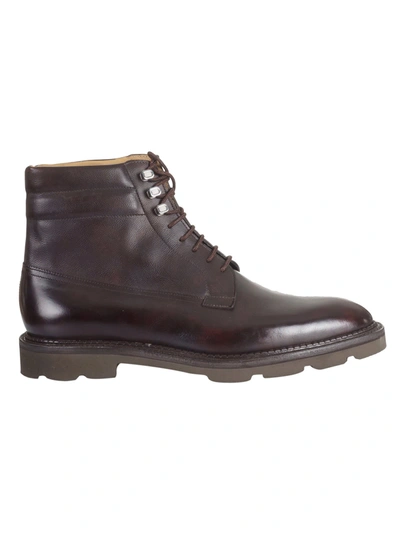 Shop John Lobb Alder Museum Lace-up Boots In Dark Brown