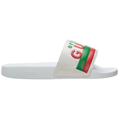 Shop Gucci Slides In Bianco