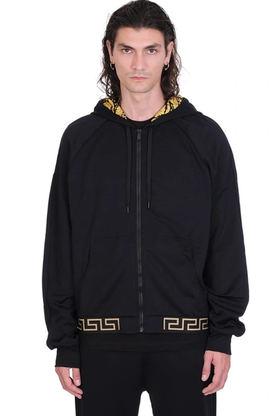 Shop Versace Sweatshirt In Black Polyamide