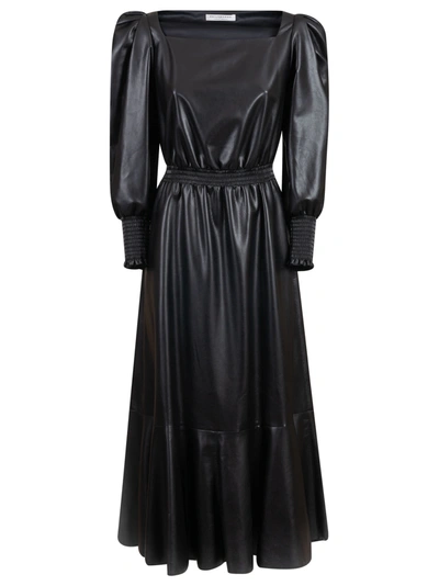 Shop Philosophy Di Lorenzo Serafini Fitted Waist Flared Dress In Black