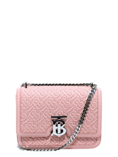 Shop Burberry Small Quilted Monogram Shoulder Bag In Pink