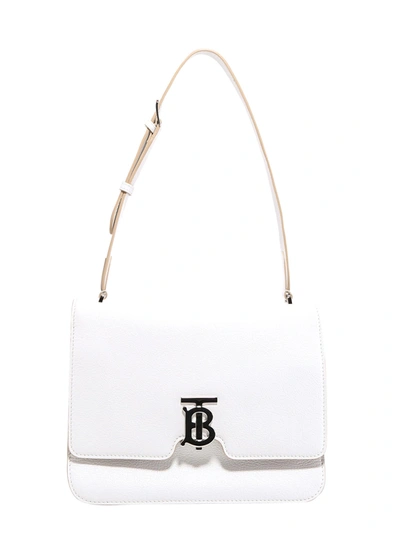 Shop Burberry Medium Alice Leather Bag In White