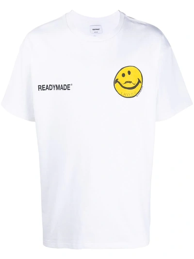 Shop Readymade Graphic Print Short-sleeved T-shirt In White