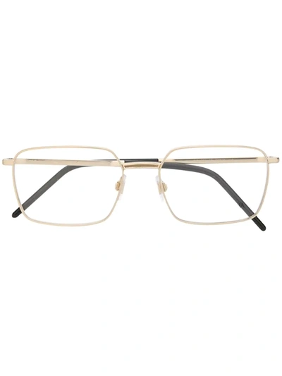 Shop Dolce & Gabbana Eckiges Brillengestell In Gold