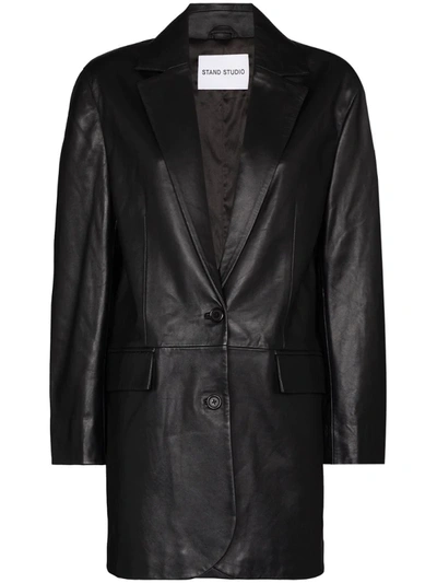 Shop Stand Studio Juniper Leather Jacket In Black