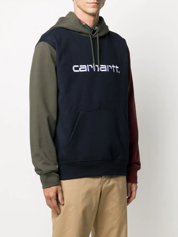 Carhartt Embroidered Logo Colourblock Hoodie In Green ModeSens