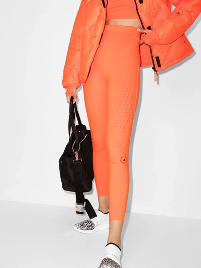 Shop Adidas By Stella Mccartney Truepurpose High-waist Leggings In Orange