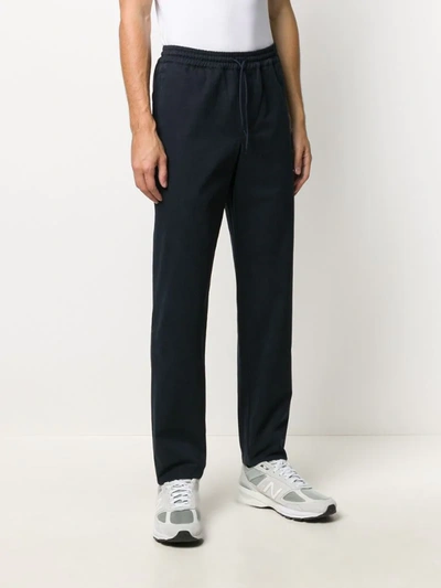 Shop Apc Straight-leg Track Trousers In Blue