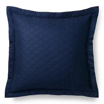 Shop Ralph Lauren Bedford Quilted Sham In Highland Navy