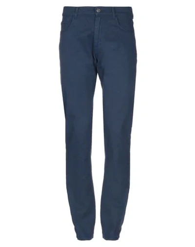 Shop Tru Trussardi Casual Pants In Blue