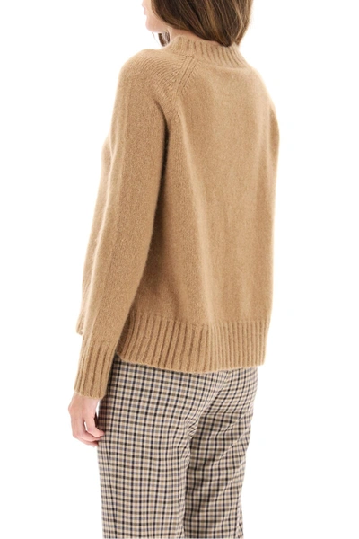 Shop Max Mara Caio Cashmere And Mohair Sweater In Beige,brown