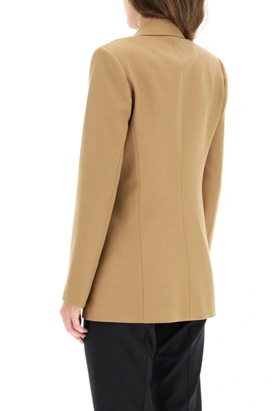 Shop Pinko Wool Blazer With Vest In Brown,black