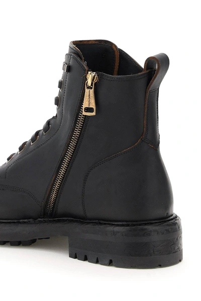 Shop Dolce & Gabbana Bernini Lace-up Boots In Black