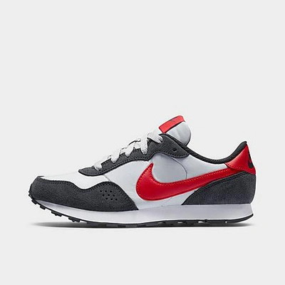 Shop Nike Boys' Big Kids' Md Valiant Casual Shoes In Grey Fog/university Red/dark Smoke Grey