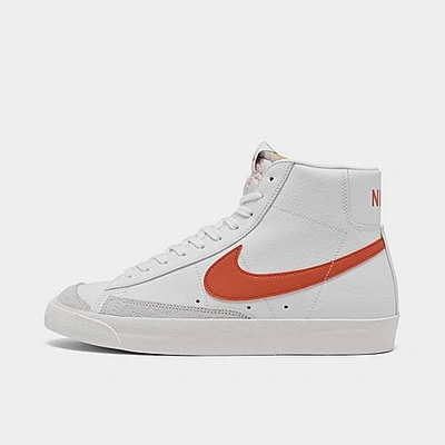 Shop Nike Blazer Mid '77 Vintage Casual Shoes In White/sail/mantra Orange