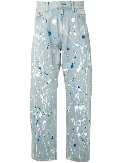 Junya watanabe paint splatter jeans hotsell