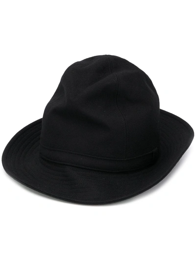 Shop Yohji Yamamoto Fedora Hat In Black
