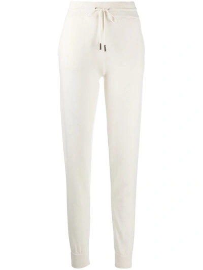 Shop Lamberto Losani Tapered Cashmere Trousers In White