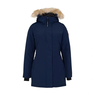 Shop Canada Goose Victoria Parka In Atlantic Navy