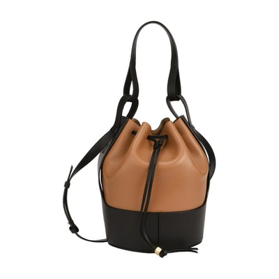 Shop Loewe Balloon Bag In Oak Black