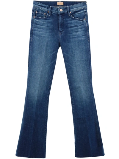 Shop Mother The Weekender Fray Jeans In Blue