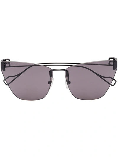 Shop Balenciaga Light Cat-eye Frame Sunglasses In Black