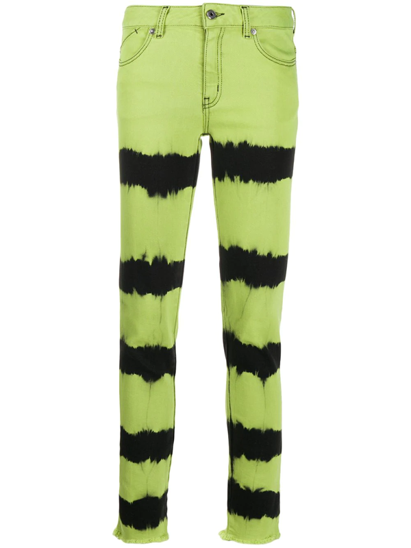 jeans with green stripe