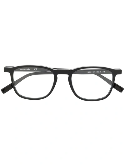 Shop Lacoste Square Frame Glasses In Black