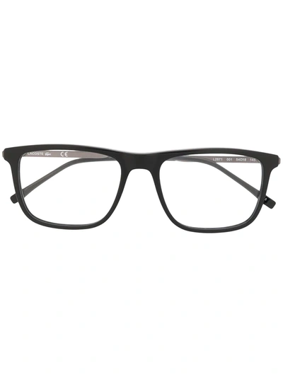 Shop Lacoste Square Frame Glasses In Black
