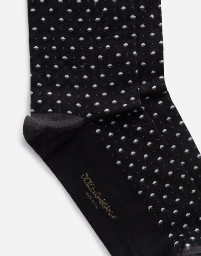 Shop Dolce & Gabbana Polka-dot Cotton Socks