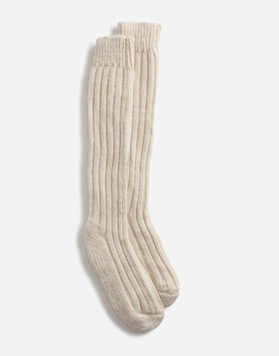 Shop Dolce & Gabbana Ribbed Wool Socks