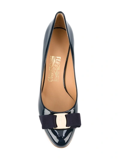 Shop Ferragamo Carla Leather Pumps