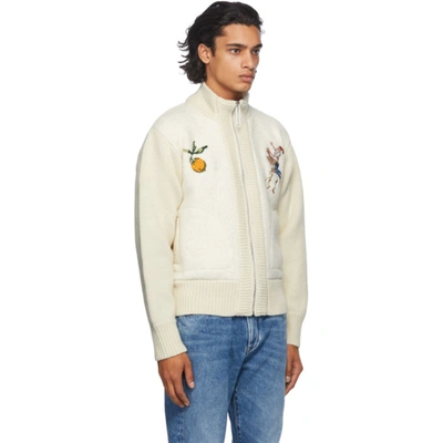 Shop Off-white Wool And Alpaca Pascal Lemon Zip-up Sweater In 0118 Whiyel