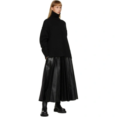 Shop Peter Do Black Pleated Maxi Skirt