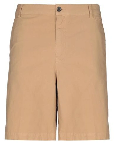 Shop Kenzo Man Shorts & Bermuda Shorts Camel Size 30 Cotton, Elastane In Beige