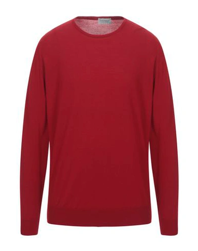 Shop John Smedley Sweater In Brick Red