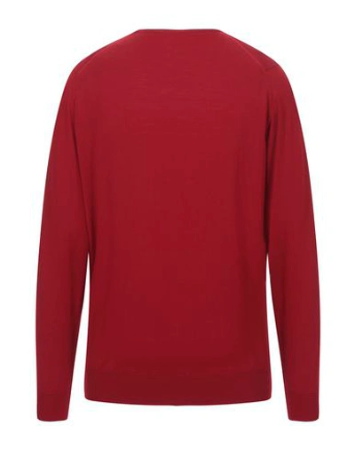 Shop John Smedley Sweater In Brick Red
