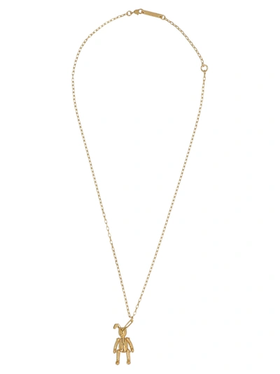 Shop Ambush Kk Bunny Charm Necklace In Gold