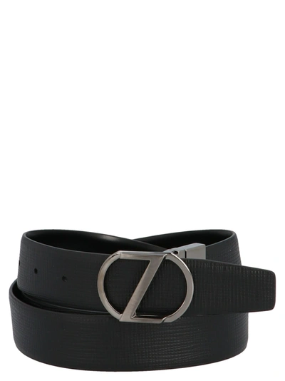 Shop Z Zegna Belt In Black