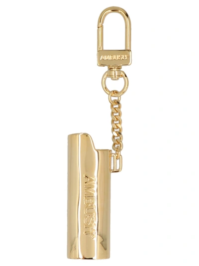 Shop Ambush Logo Lighter Case Keyring In Gold