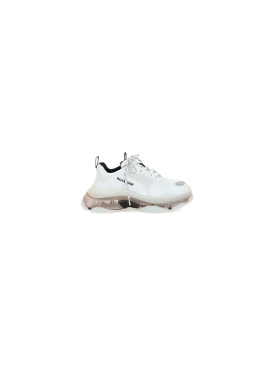 Shop Balenciaga Triple S Sneakers In White/grey