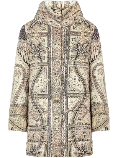 Shop Etro Down Jacket In Multicolor