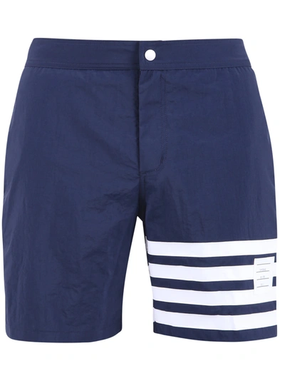 Shop Thom Browne Swim Shorts In Blue