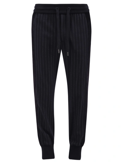 Shop Dolce & Gabbana Patchwork Trousers In Black