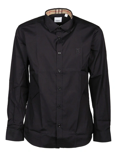 Shop Burberry Camicia Sherwood In Black