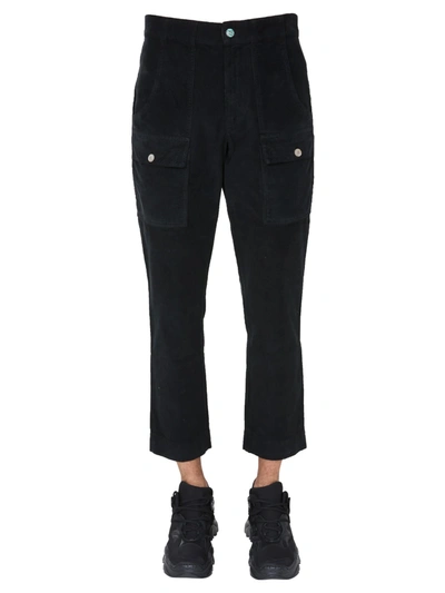 Shop Palm Angels Cargo Pants In Nero